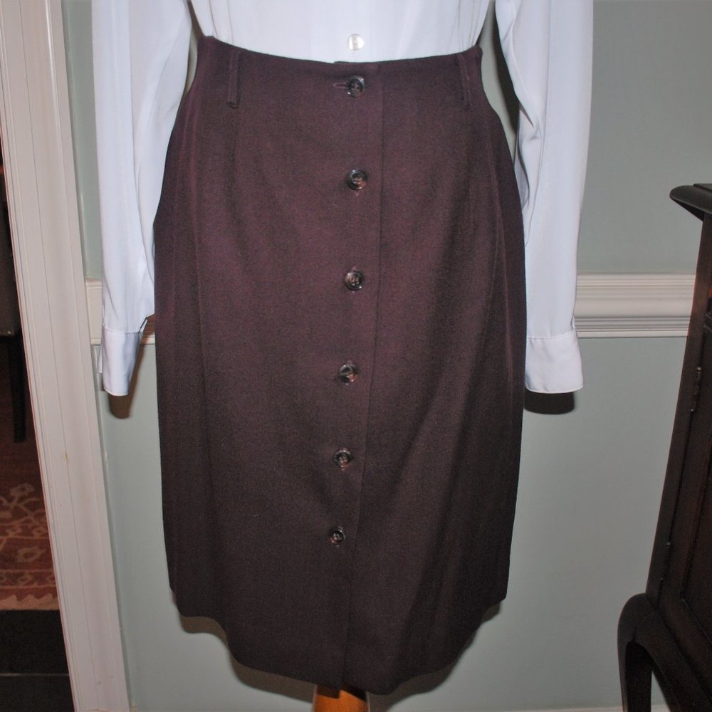 New WOT Vintage Classic Talbots Brown Wool Skirt